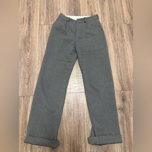 Favorite Daughter Women’s Wool Green Houndstooth Wool Pants Size 2 $248 Retail